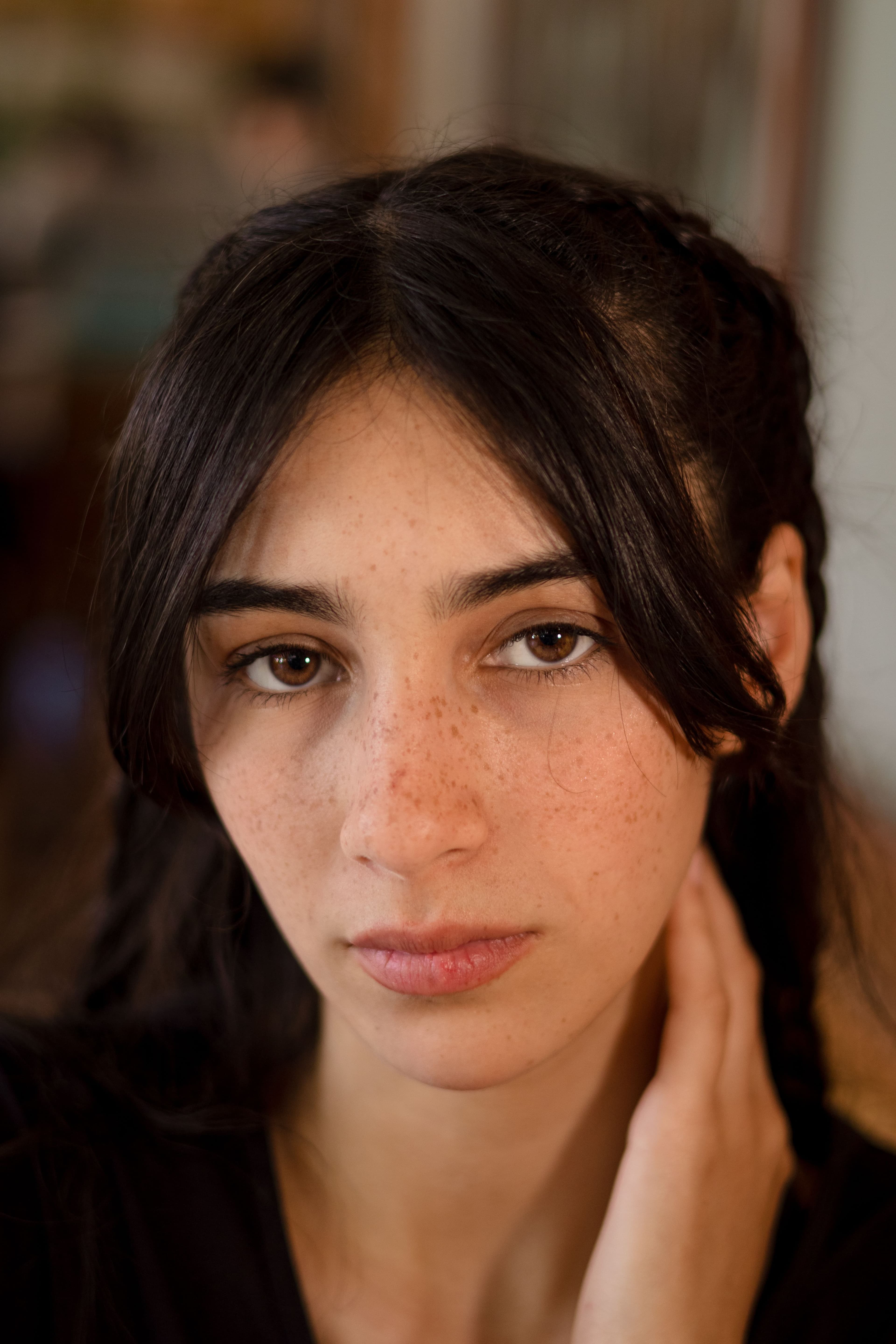 Licensed model illustrating the skin analysis experience