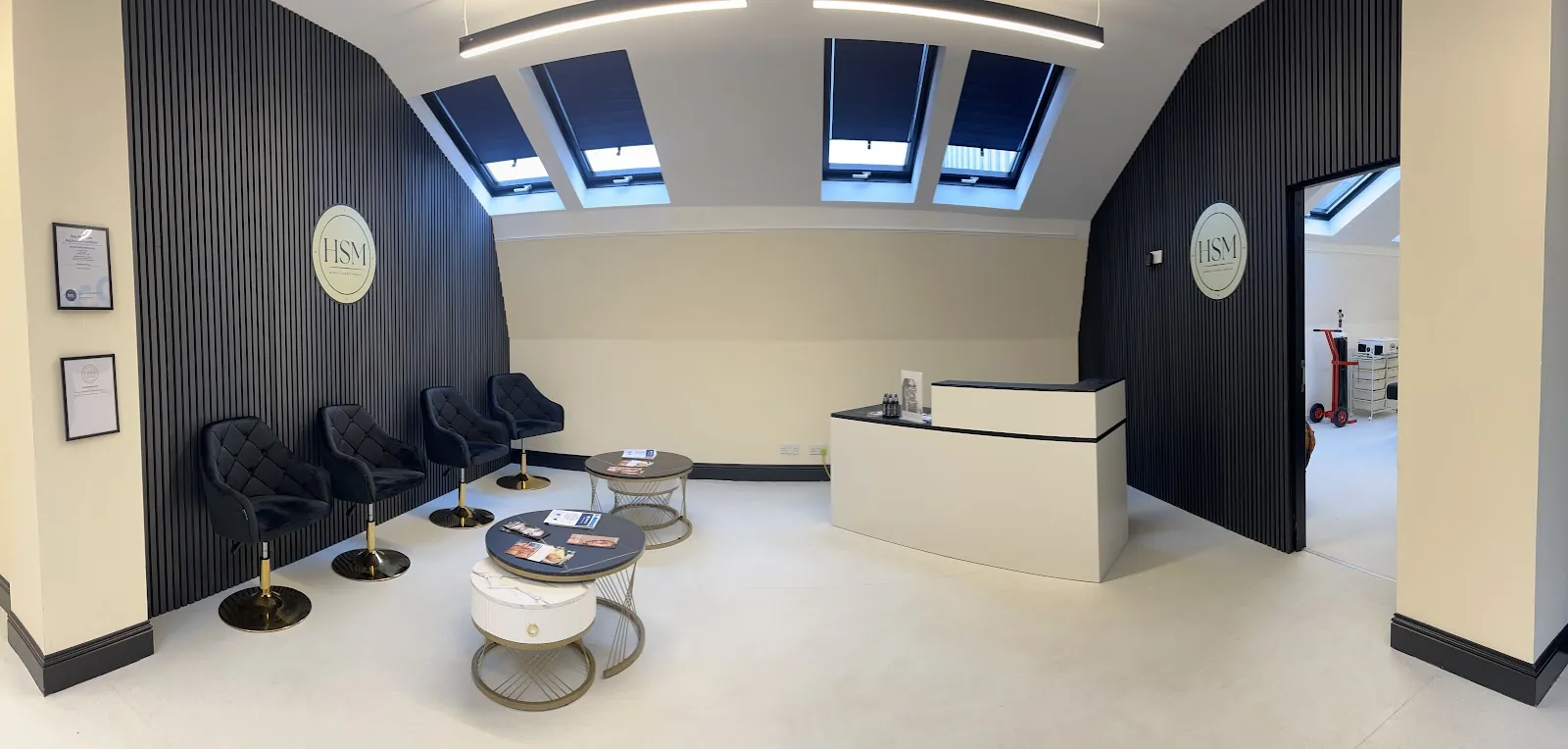 Reception and waiting area at the Glasgow clinic, Ingram House